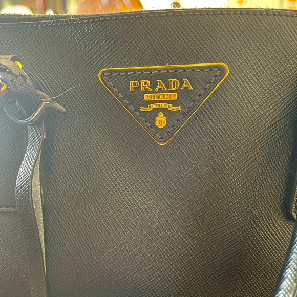 PRADA Small Saffiano Lux Double Zip Galleria Tote - Picture 7 of 11